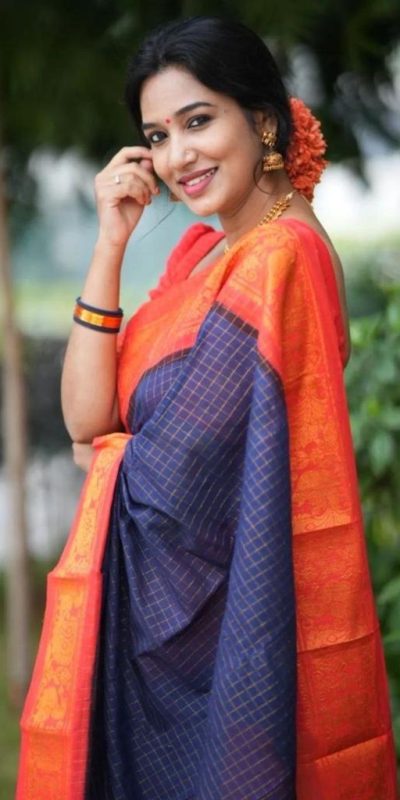 KP 3025 Navy Blue Soft Lichi Silk Saree Perfect for Wedding, Party, Baby Shower, Onam, Durga Puja . Available at ₹1449 only. Delivery 4-6 Working Days. | Embroidered Sarees, Bollywood Sarees, Creative Sarees, Designer Sarees, Ethnic Saree, Modern Digital sarees, Party Wear Sarees, Sarees