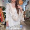 Off White Chinon With Embroidery Salwar Suit