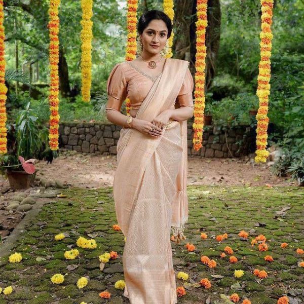KP 4040 Off White Soft Lichi Silk Saree Perfect for Wedding, Party, Ethnic Day, Raksha Bandhan, Temple Visit Exclusive Offer ₹1299. Delivery 4-6 Working D | Creative Sarees, Embroidered Sarees, Bollywood Sarees, Designer Sarees, Ethnic Saree, Modern Digital sarees, Party Wear Sarees, Sarees