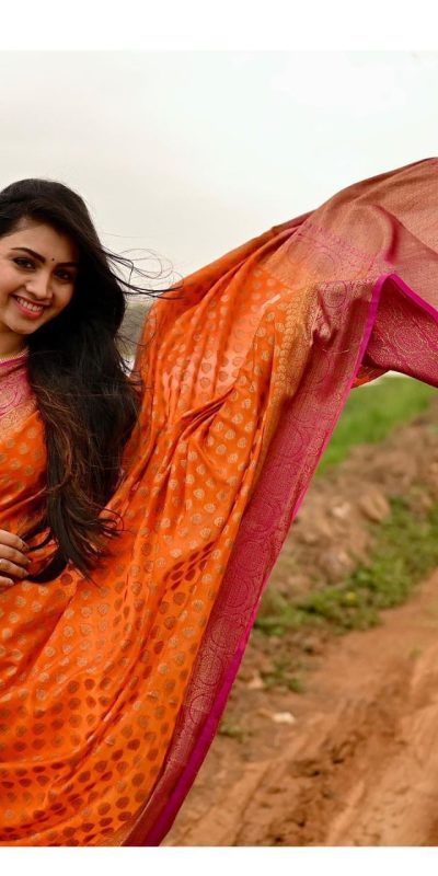 KP 3079 Orange Color Soft Lichi Silk Cloth Rich Pallu All Over Saree Events Casual, Wedding, Festive, Events . Expected Delivery  4-6 Working Days @1449/- | Bollywood Sarees, Creative Sarees, Designer Sarees, Embroidered Sarees, Ethnic Saree, Modern Digital sarees, Party Wear Sarees, Sarees