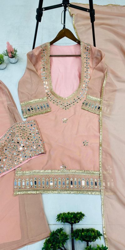 LG 2015 Peach Cosmos Salwar Suit Perfect for Wedding, Party, Karwa Chauth, Eid, Holi – . Exclusive Offer ₹2099. Delivery 4-6 Working Days. Shop now. | Casual Suits, Jump Suits, Creative suits, Designer Suits, Palazzo Suits, Party Wear Suits, Patiala Suits, Salwar suit, Straight Suits