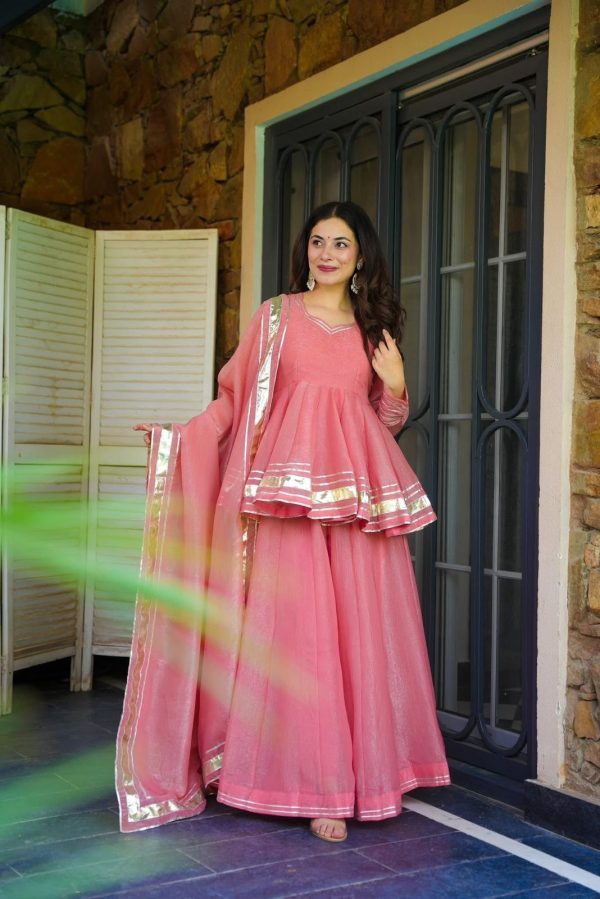 ZSR 3135 Peach Tabby Organza Salwar Suit Perfect for Wedding, Party, Temple Visit, Karwa Chauth, Festival Celebrations – . Get it for ₹1849. Delivery | Casual Suits, Jump Suits, Creative suits, Designer Suits, Palazzo Suits, Party Wear Suits, Patiala Suits, Salwar suit, Straight Suits