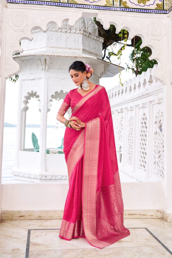 YNF 7902 Pink Color Chinon Printed With Zari Weaving Work Saree With Zari Work. Best Price ₹1549. Delivery 4-6 Working Days. Shop now. | Embroidered Sarees, Bollywood Sarees, Creative Sarees, Designer Sarees, Ethnic Saree, Modern Digital sarees, Party Wear Sarees, Sarees