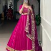 Pink Cotton Mirror Work Lehenga Choli