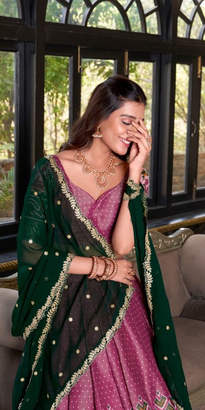 LNB 1240 Pink Kanchipuram With Embroidery Work & Zari Work Lehenga Choli ₹2499 on Available. Delivery 4-6 Working Days. Shop now. | Creative Lehenga, Bollywood Lehenga, Designer Lehenga, Embroidered Lehenga, Lehenga, Party Wear Lehenga