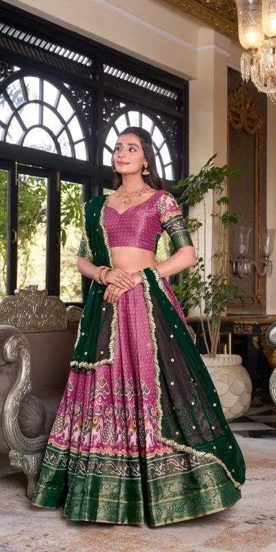 LNB 1240 Pink Kanchipuram With Embroidery Work & Zari Work Lehenga Choli ₹2499 on Available. Delivery 4-6 Working Days. Shop now. | Creative Lehenga, Bollywood Lehenga, Designer Lehenga, Embroidered Lehenga, Lehenga, Party Wear Lehenga
