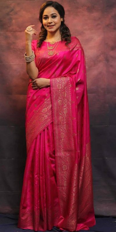 KP 6010 Pink Soft Lichi Silk Jacquard Saree Perfect for Wedding, Party, Traditional Day, Family Gatherings, Sangeet . Grab it for ₹1349. Delivery 4-6 W | Embroidered Sarees, Bollywood Sarees, Creative Sarees, Designer Sarees, Ethnic Saree, Modern Digital sarees, Party Wear Sarees, Sarees
