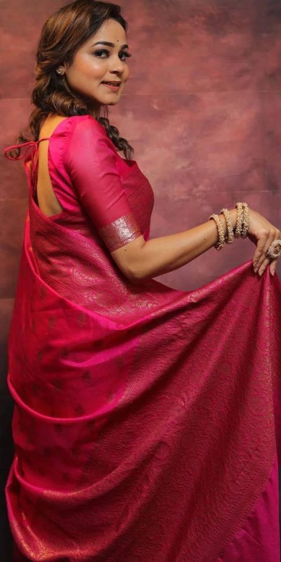 KP 6010 Pink Soft Lichi Silk Jacquard Saree Perfect for Wedding, Party, Traditional Day, Family Gatherings, Sangeet . Grab it for ₹1349. Delivery 4-6 W | Embroidered Sarees, Bollywood Sarees, Creative Sarees, Designer Sarees, Ethnic Saree, Modern Digital sarees, Party Wear Sarees, Sarees