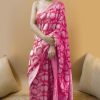 KP 1073 Pink Soft Lichi Silk Saree Perfect for Wedding, Party, Sangeet, Ethnic Day, Festival Celebrations Get it for ₹1399. Delivery 4-6 Working Da | Embroidered Sarees, Bollywood Sarees, Creative Sarees, Designer Sarees, Ethnic Saree, Modern Digital sarees, Party Wear Sarees, Sarees