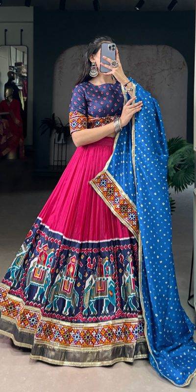 LNB 1726 Pink Tasar Silk With Gamth Work & Mirror Work Lehenga Choli . Festive Deal ₹2999. Delivery 4-6 Working Days. Shop now. | Creative Lehenga, Bollywood Lehenga, Designer Lehenga, Embroidered Lehenga, Lehenga, Party Wear Lehenga