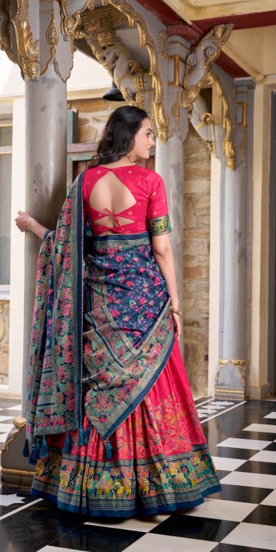 LNB 1245 Pink Tasar Silk With Gotta Patti Work & Lace Work Lehenga Choli Best Price ₹2449. Delivery 4-6 Working Days. Shop now. | Creative Lehenga, Bollywood Lehenga, Designer Lehenga, Embroidered Lehenga, Lehenga, Party Wear Lehenga