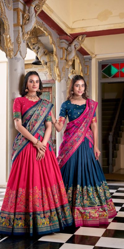 LNB 1245 Pink Tasar Silk With Gotta Patti Work & Lace Work Lehenga Choli Best Price ₹2449. Delivery 4-6 Working Days. Shop now. | Creative Lehenga, Bollywood Lehenga, Designer Lehenga, Embroidered Lehenga, Lehenga, Party Wear Lehenga