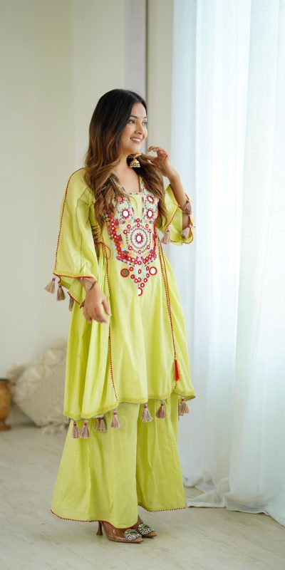 SRK 5286 Pista in Khadi Cotton Mirror Work & Embroidery Work Salwar Suit . Now at just ₹2099. Delivery 4-6 Working Days. Shop now. | Casual Suits, Jump Suits, Creative suits, Designer Suits, Palazzo Suits, Party Wear Suits, Patiala Suits, Salwar suit, Straight Suits
