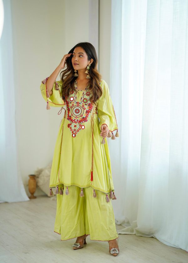 SRK 5286 Pista in Khadi Cotton Mirror Work & Embroidery Work Salwar Suit . Now at just ₹2099. Delivery 4-6 Working Days. Shop now. | Casual Suits, Jump Suits, Creative suits, Designer Suits, Palazzo Suits, Party Wear Suits, Patiala Suits, Salwar suit, Straight Suits