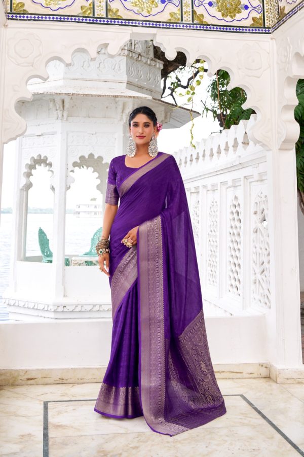 YNF 7902 Purple Color Chinon Printed With Zari Weaving Work Saree With Zari Work. Best Price ₹1549. Delivery 4-6 Working Days. Shop now. | Embroidered Sarees, Bollywood Sarees, Creative Sarees, Designer Sarees, Ethnic Saree, Modern Digital sarees, Party Wear Sarees, Sarees
