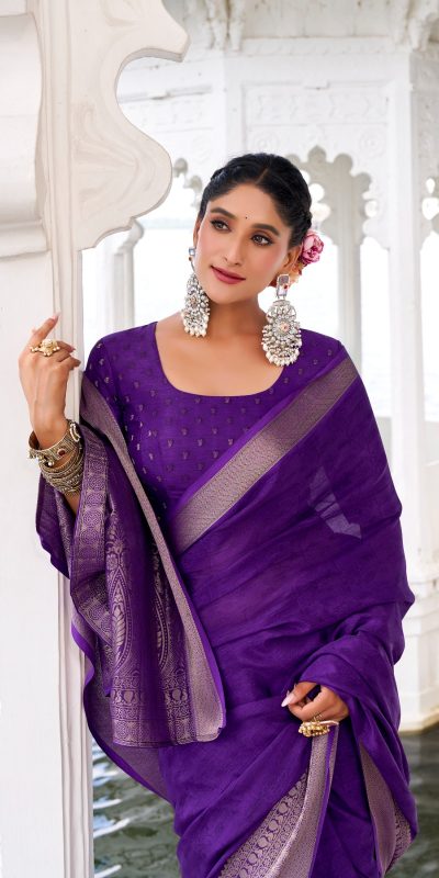 YNF 7902 Purple Color Chinon Printed With Zari Weaving Work Saree With Zari Work. Best Price ₹1549. Delivery 4-6 Working Days. Shop now. | Embroidered Sarees, Bollywood Sarees, Creative Sarees, Designer Sarees, Ethnic Saree, Modern Digital sarees, Party Wear Sarees, Sarees