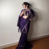BE 280 Purple Georgette Lehenga Saree Perfect for Wedding, Party, Cultural Events, Housewarming, Ganesh Chaturthi . Affordable Price ₹2399. Delivery 4- | Creative Lehenga, Bollywood Lehenga, Designer Lehenga, Embroidered Lehenga, Lehenga, Party Wear Lehenga