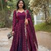 SSR 516 Rani Pink Fandy Silk With Embroidery sequence Work Gown Perfect for Wedding, Party, Onam, Makar Sankranti, Traditional Day Special Price ₹ 2149 | Bollywood Gowns, Creative Gowns, Designer Gowns, Embroidered Gowns, Gowns, Party Wear Gowns