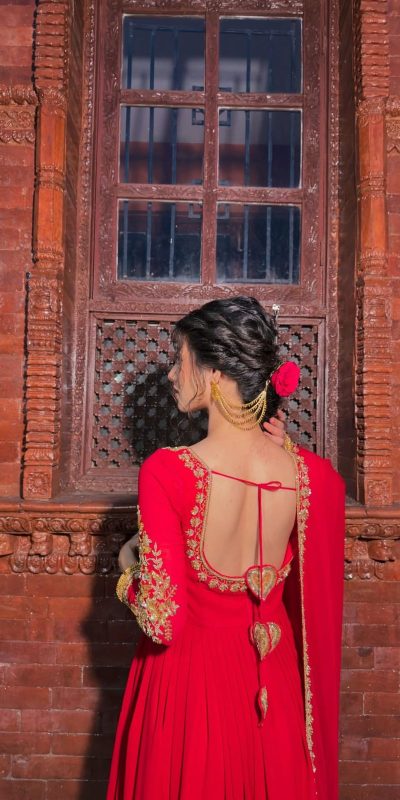NSR 868 Red Color Heavy Faux Georgette Embroidery fency Sleeve Gown . Special Price ₹1899. Delivery 4-6 Working Days. Shop now. | Bollywood Gowns, Creative Gowns, Designer Gowns, Embroidered Gowns, Gowns, Party Wear Gowns