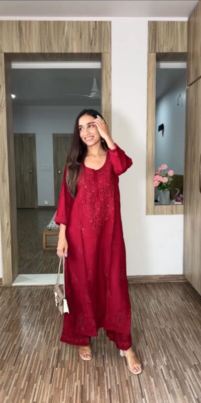 BE 390 Red Color Rayon Embroidery Sequence Salwar Suit with Work. Festive Deal ₹1749. Delivery 4-6 Working Days. Shop now. | Casual Suits, Jump Suits, Creative suits, Designer Suits, Palazzo Suits, Party Wear Suits, Patiala Suits, Salwar suit, Straight Suits
