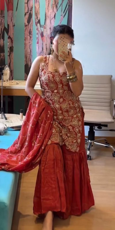 RTC 5927 Red Simmer Silk Salwar Suit Perfect for Wedding, Party, Housewarming, Ganesh Chaturthi, Onam . Grab it for ₹2449. Delivery 4-6 Working Days. | Casual Suits, Jump Suits, Tops & Bottoms, Track Suits, Trendy Wear, Creative suits, Designer Suits, Palazzo Suits, Party Wear Suits, Patiala Suits, Salwar suit, Straight Suits