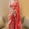 KP 1073 Red Soft Lichi Silk Saree Perfect for Wedding, Party, Sangeet, Ethnic Day, Festival Celebrations Get it for ₹1399. Delivery 4-6 Working Da | Embroidered Sarees, Bollywood Sarees, Creative Sarees, Designer Sarees, Ethnic Saree, Modern Digital sarees, Party Wear Sarees, Sarees