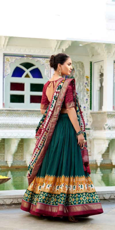 LNB 1219 Red Tasar Silk With Gotta Patti Work & Kalamkari Print Lehenga Choli . Best Price ₹2449. Delivery 4-6 Working Days. Shop now. | Creative Lehenga, Bollywood Lehenga, Designer Lehenga, Embroidered Lehenga, Lehenga, Party Wear Lehenga