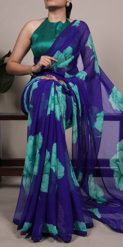 YNF 7033 Royal Blue Color Chiffon Lace Work & Lace Border Saree . Available at ₹1499 only. Delivery 4-6 Working Days. Shop now. | Embroidered Sarees, Bollywood Sarees, Creative Sarees, Designer Sarees, Ethnic Saree, Modern Digital sarees, Party Wear Sarees, Sarees