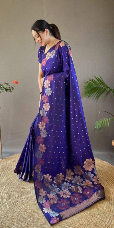 KP 6003 Royal Blue Soft Lichi Silk Cloth Lace Work & Lace Border Saree in Best Price ₹1399. Delivery 4-6 Working Days. Shop now. | Embroidered Sarees, Bollywood Sarees, Creative Sarees, Designer Sarees, Ethnic Saree, Modern Digital sarees, Party Wear Sarees, Sarees