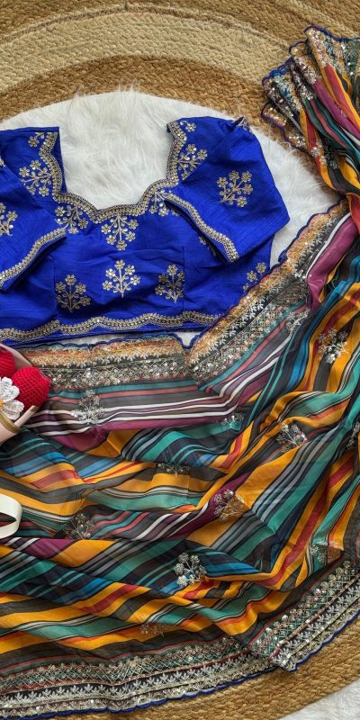 AC MIRA Royal Blue in Color Soft Organza Embroidery Work & Lace Work Saree . Get it for ₹2449. Delivery 4-6 Working Days. Shop now. | Creative Sarees, Embroidered Sarees, Bollywood Sarees, Designer Sarees, Ethnic Saree, Modern Digital sarees, Party Wear Sarees, Sarees