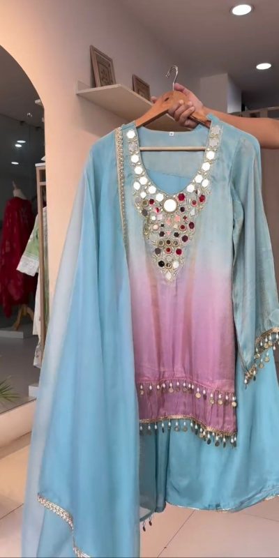 LG 2008 Sky Blue Printed Crape Silk with Mirror Work & Embroidery Work Salwar Suit . Affordable Price ₹1949. Delivery 4-6 Working Days. Shop now. | Casual Suits, Jump Suits, Tops & Bottoms, Track Suits, Trendy Wear, Creative suits, Designer Suits, Palazzo Suits, Party Wear Suits, Patiala Suits, Salwar suit, Straight Suits