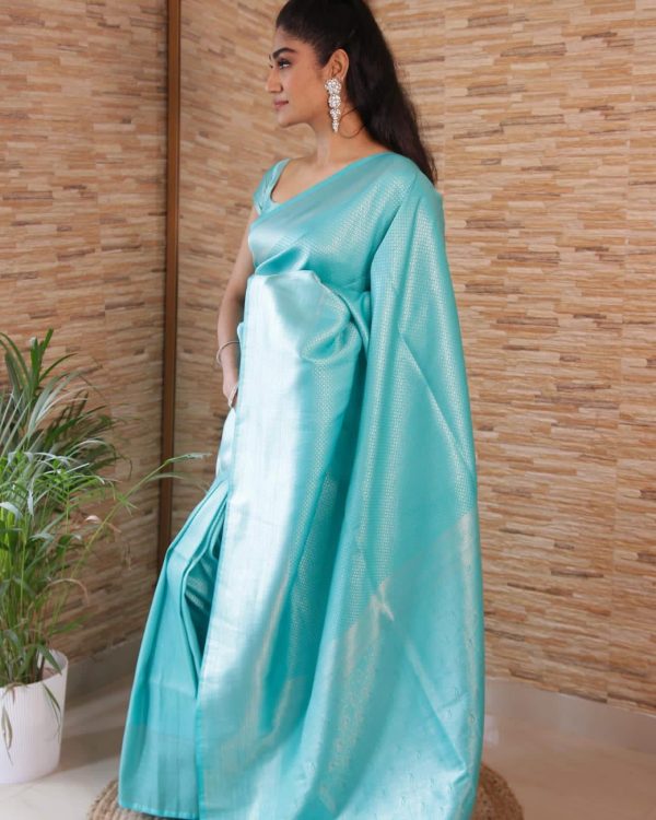KP 4040 Sky Blue Soft Lichi Silk Saree Perfect for Wedding, Party, Ethnic Day, Raksha Bandhan, Temple Visit . Exclusive Offer ₹1299. Delivery 4-6 Working D | Creative Sarees, Embroidered Sarees, Bollywood Sarees, Designer Sarees, Ethnic Saree, Modern Digital sarees, Party Wear Sarees, Sarees