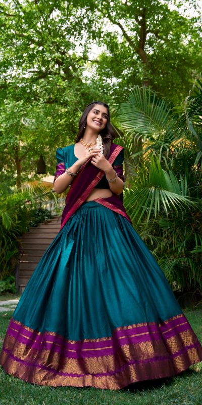 LNB 2004 Teal Poly Cotton With Lace Work & Zari Work. Lehenga Choli for Get It ₹1899. Delivery 4-6 Working Days. Shop now. | Creative Lehenga, Bollywood Lehenga, Designer Lehenga, Embroidered Lehenga, Lehenga, Party Wear Lehenga