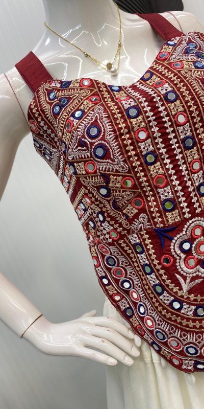 LG 652 White Bangalorey With Mirror Work & Embroidery Work Lehenga Choli . Affordable Price ₹1949. Delivery 4-6 Working Days. Shop now. | Creative Lehenga, Bollywood Lehenga, Designer Lehenga, Embroidered Lehenga, Lehenga, Party Wear Lehenga