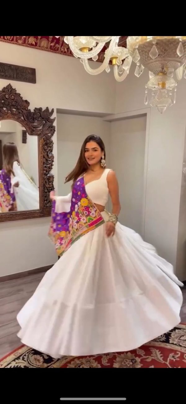 BE 393 White Crape Silk Lehenga Choli Perfect for Wedding, Party, Engagement, Anniversary, Traditional Day Get it for ₹1999. Delivery 4-6 Working | Creative Lehenga, Bollywood Lehenga, Designer Lehenga, Embroidered Lehenga, Lehenga, Party Wear Lehenga
