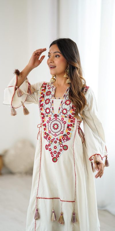 SRK 5286 White in Khadi Cotton Mirror Work & Embroidery Work Salwar Suit . Now at just ₹2099. Delivery 4-6 Working Days. Shop now. | Casual Suits, Jump Suits, Creative suits, Designer Suits, Palazzo Suits, Party Wear Suits, Patiala Suits, Salwar suit, Straight Suits