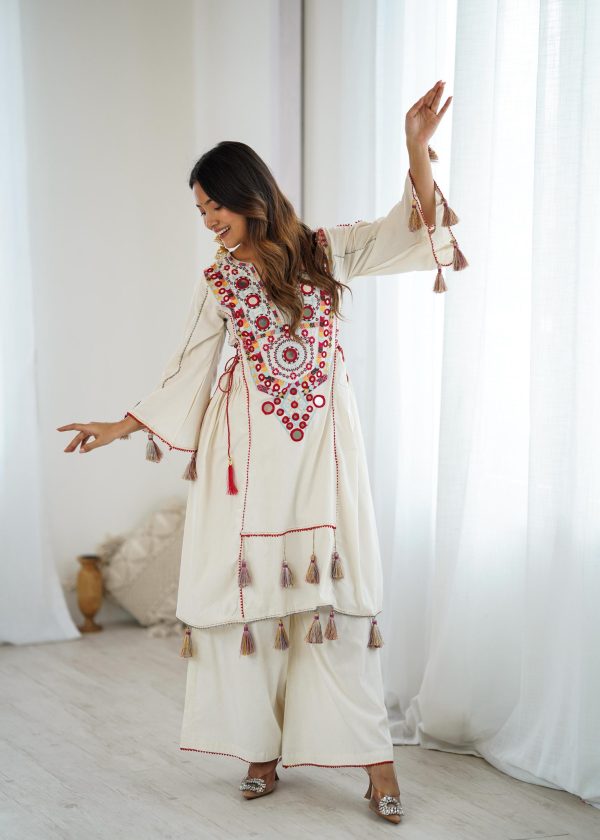 SRK 5286 White in Khadi Cotton Mirror Work & Embroidery Work Salwar Suit . Now at just ₹2099. Delivery 4-6 Working Days. Shop now. | Casual Suits, Jump Suits, Creative suits, Designer Suits, Palazzo Suits, Party Wear Suits, Patiala Suits, Salwar suit, Straight Suits