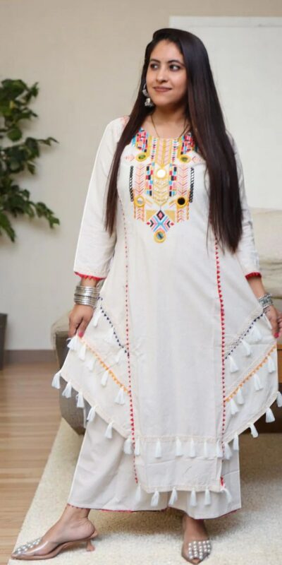 NSR 867 White Khadi Cottan with Mirror Work & Embroidery Work Salwar Suit . Get it for ₹1949. Delivery 4-6 Working Days. Shop now. | Casual Suits, Jump Suits, Tops & Bottoms, Track Suits, Trendy Wear, Creative suits, Designer Suits, Palazzo Suits, Party Wear Suits, Patiala Suits, Salwar suit, Straight Suits