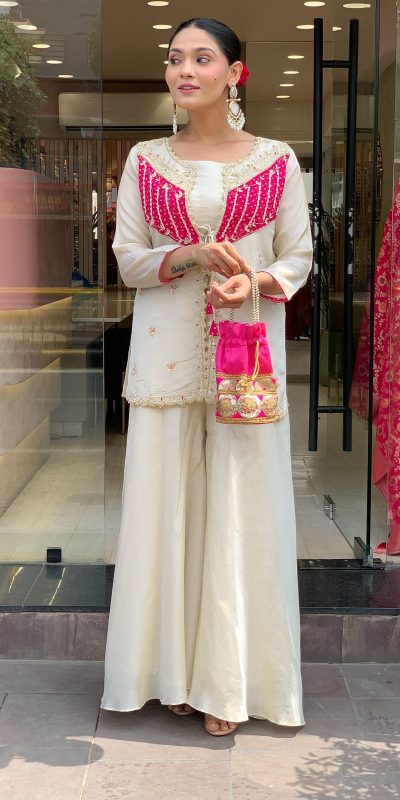 NSR 869 White Roman Silk Salwar Suit Perfect for Wedding, Party, Ethnic Day, Traditional Day, Housewarming . Now at just ₹1899. Delivery 4-6 Working | Casual Suits, Jump Suits, Tops & Bottoms, Track Suits, Trendy Wear, Creative suits, Designer Suits, Palazzo Suits, Party Wear Suits, Patiala Suits, Salwar suit, Straight Suits