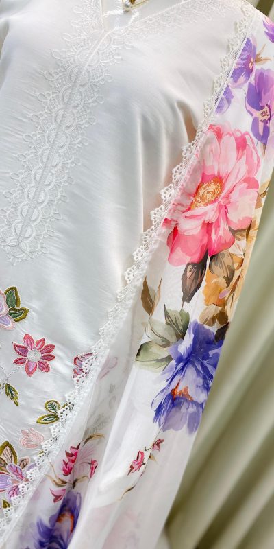 BE 373 White Roman Silk Embroidery Work & Lace Work Salwar Suit in. Available at ₹2149 only. Delivery 4-6 Working Days. Shop now. | Casual Suits, Jump Suits, Creative suits, Designer Suits, Palazzo Suits, Party Wear Suits, Patiala Suits, Salwar suit, Straight Suits