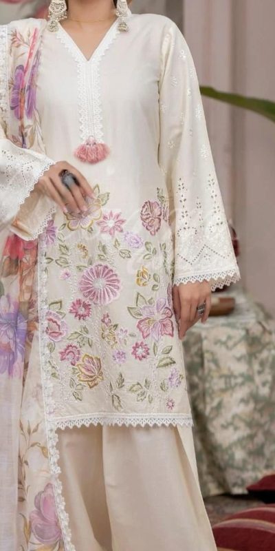 BE 373 White Roman Silk Embroidery Work & Lace Work Salwar Suit in. Available at ₹2149 only. Delivery 4-6 Working Days. Shop now. | Casual Suits, Jump Suits, Creative suits, Designer Suits, Palazzo Suits, Party Wear Suits, Patiala Suits, Salwar suit, Straight Suits