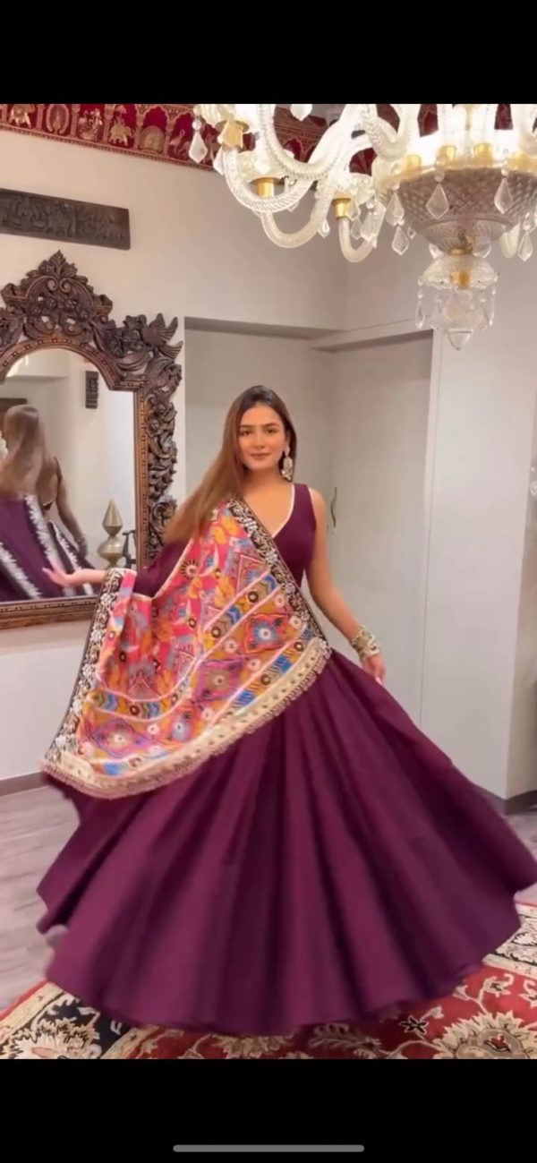 BE 393 Wine Crape Silk Lehenga Choli Perfect for Wedding, Party, Engagement, Anniversary, Traditional Day Get it for ₹1999. Delivery 4-6 Working | Creative Lehenga, Bollywood Lehenga, Designer Lehenga, Embroidered Lehenga, Lehenga, Party Wear Lehenga