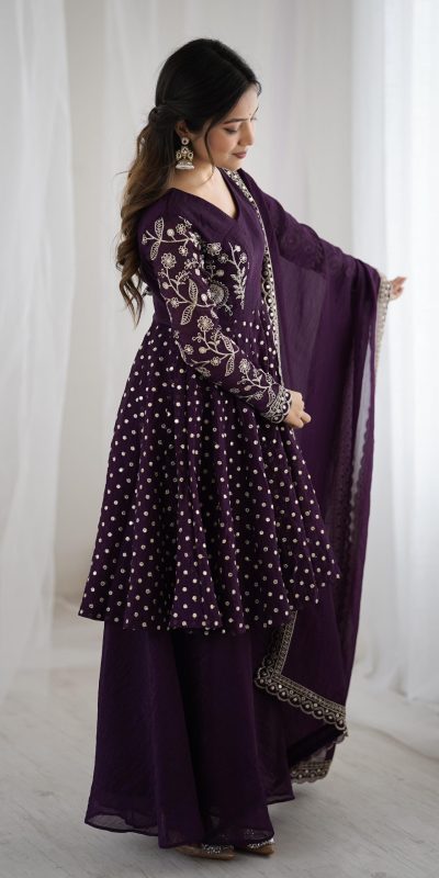 ZSR 3134 Wine Crunchy Silk Salwar Suit Perfect for Wedding, Party, Sangeet, Anniversary, Housewarming Introductory Price ₹2399. Delivery 4-6 | Casual Suits, Jump Suits, Creative suits, Designer Suits, Palazzo Suits, Party Wear Suits, Patiala Suits, Salwar suit, Straight Suits