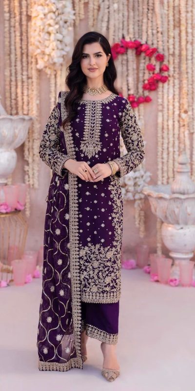 SRK 5238 Wine Faux Georgette With 5mm Embroidery Sequence Work with Beads Work Wedding, Party, Festive, Events, 4-6 Working Days At 2399 | Casual Suits, Jump Suits, Creative suits, Designer Suits, Palazzo Suits, Party Wear Suits, Patiala Suits, Salwar suit, Straight Suits