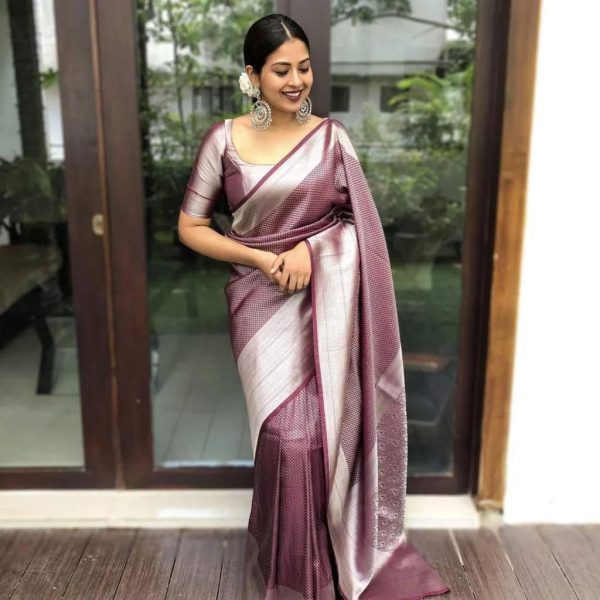 KP 4040 Wine Soft Lichi Silk Saree Perfect for Wedding, Party, Ethnic Day, Raksha Bandhan, Temple Visit – . Exclusive Offer ₹1299. Delivery 4-6 Working D | Creative Sarees, Embroidered Sarees, Bollywood Sarees, Designer Sarees, Ethnic Saree, Modern Digital sarees, Party Wear Sarees, Sarees