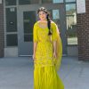 Yellow Georgette With Embroidery Work Salwar Suit