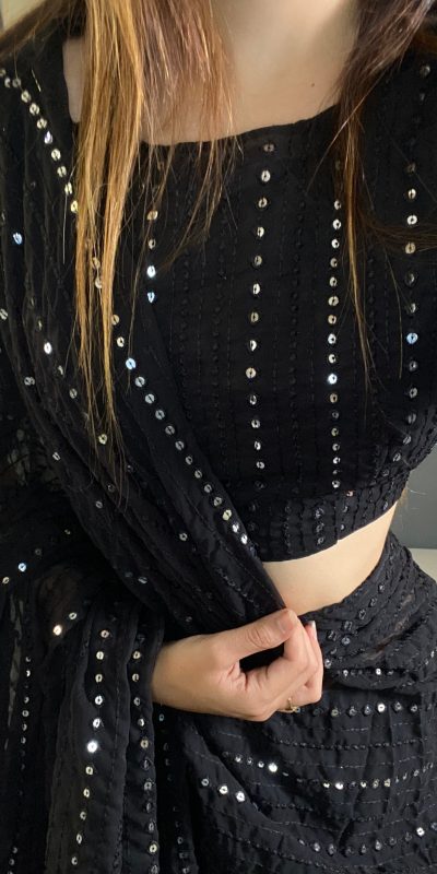 BT SUMAN Black Fox Georgette SareePerfect for Wedding, Party, Sangeet, Baisakhi, Karwa Chauth – . Special Price ₹1749. Delivery 4-6 Working Days. | Creative Sarees, Embroidered Sarees, Bollywood Sarees, Designer Sarees, Ethnic Saree, Modern Digital sarees, Party Wear Sarees, Sarees