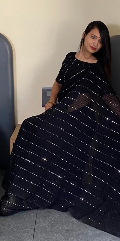 BT SUMAN Black Fox Georgette SareePerfect for Wedding, Party, Sangeet, Baisakhi, Karwa Chauth – . Special Price ₹1749. Delivery 4-6 Working Days. | Creative Sarees, Embroidered Sarees, Bollywood Sarees, Designer Sarees, Ethnic Saree, Modern Digital sarees, Party Wear Sarees, Sarees