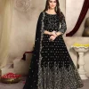  FC 94001 Black Color Georgette Multi Thread Zari Stich Anarkali Suit Wedding, Party, Festive events, etc. Expected Delivery  4-6 Working Days @2399/- | Anarkali Suits, Bollywood Anarkali, Creative-Anarkali, Designer Anarkali, Embroidered Anarkali, Party Wear Anarkali