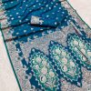 Blue Banarasi Lace Zari Work Saree